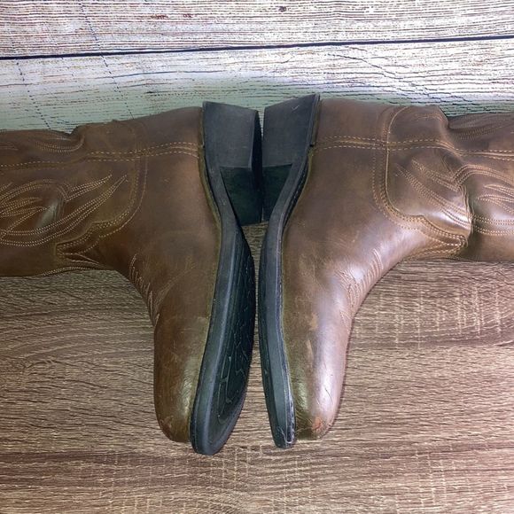 Justin Boots JB1112 Brown Leather Cowboy Farm Boots Western Shoe Size Mens 10D main image 6